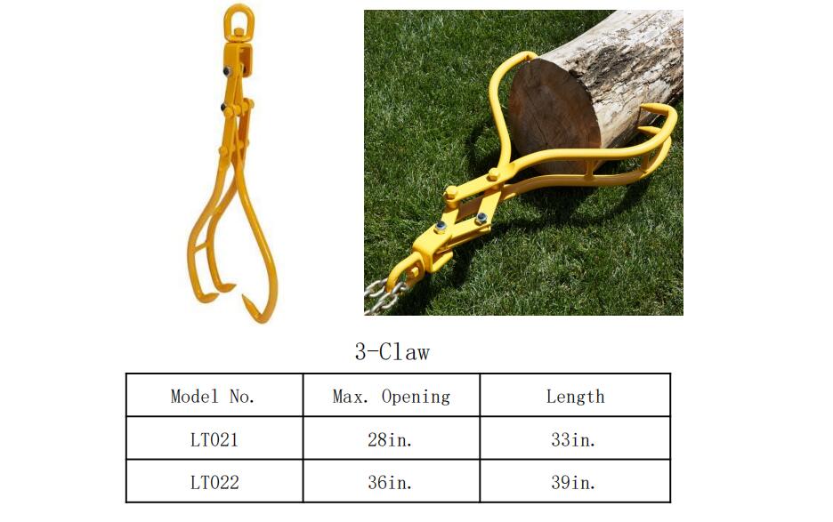 3 Claw Log Lifting Tong