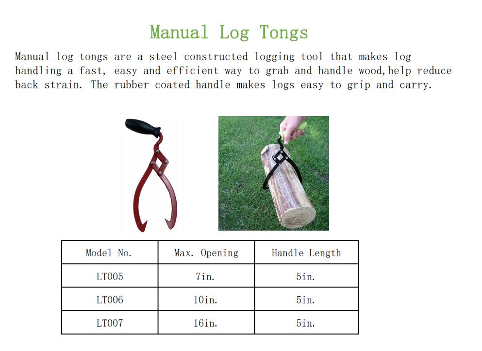 Manual Log Tongs